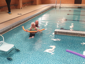 A 103-year-old care home resident has taken the plunge and got back in the swimming pool as part of MHA Richmondâ€™s â€˜Seize the Dayâ€™ scheme.